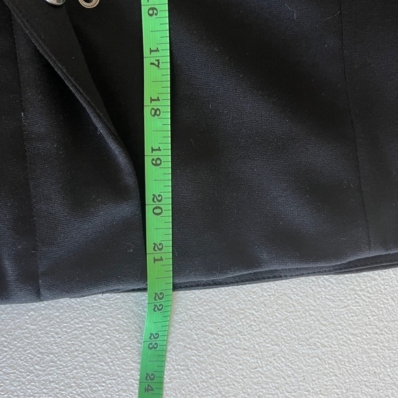 Chico's Black Jacket with Zipper Faux Leather Pockets Women's XL - Picture 9 of 9